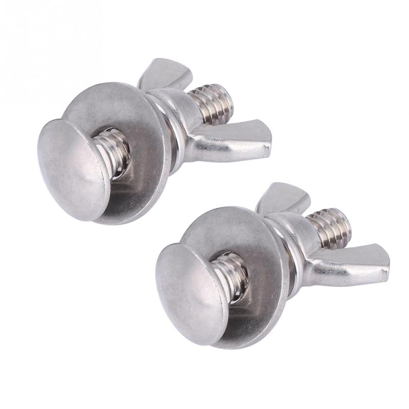 2Pcs Stainless Steel Diving Screws Butterfly Bolts Wing Nuts with 4 Washers Underwater Tech Diving Equipment