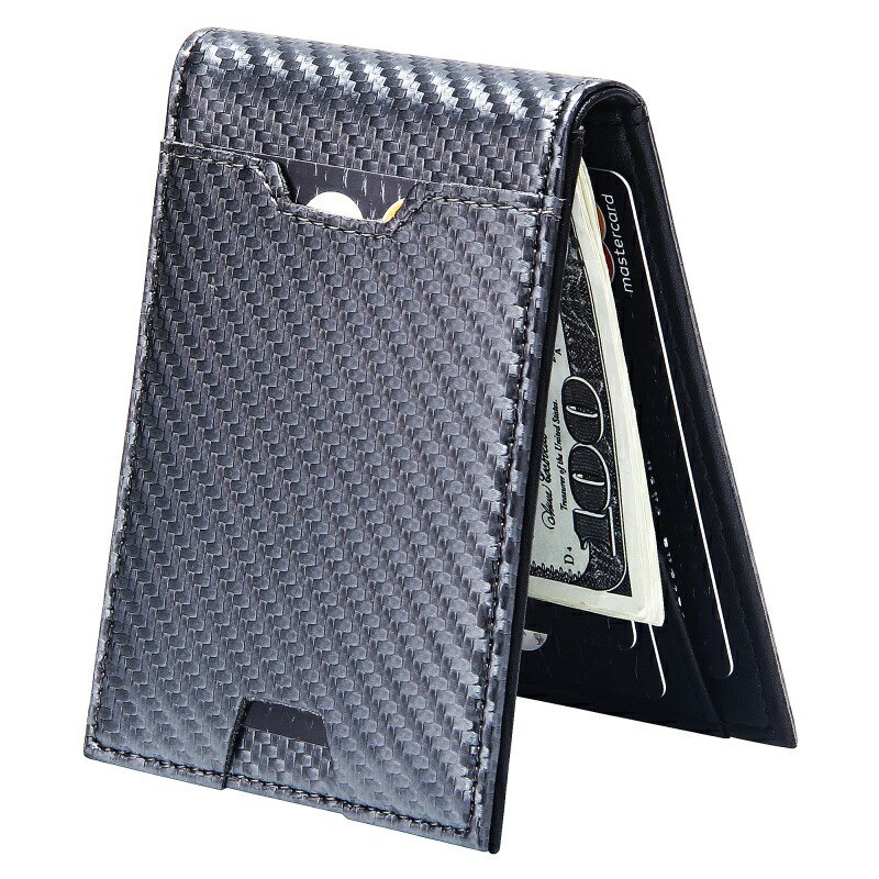 Casual Men Wallet Thin Slim Short Clutch Bag Multi-card Slots Credit Card Holder Portable Male Coin Purse for Travel: 7645 Gray