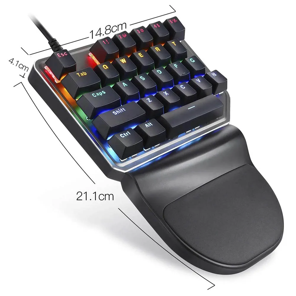 K27 mekaniske numeriske tastaturer kablet enhånds l motospeed numerisk tastatur 27 taster led-bakgrunnsbelyst ergonomisk for bærbar pc