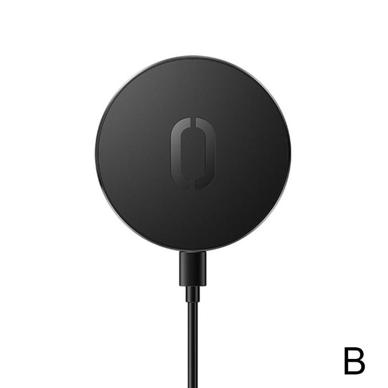 15W Magnetic Wireless Charger - For iPhone, Fast Qi Charging Pad - Compatible with Samsung: B