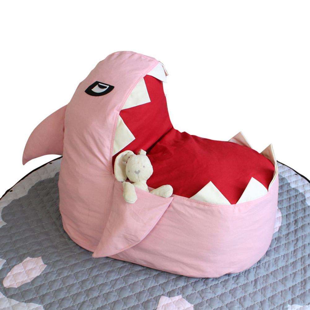 Adeeing Cartoon Shark Vorm Zitzak Voor Kinderen Speelgoed Kleding Opslag