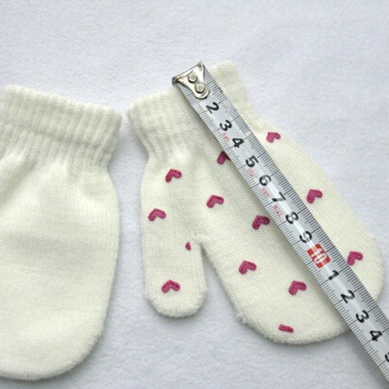 Inverno bebê tricô luvas quentes crianças menino menina ponto estrela coração padrão luvas crianças meninos meninas macio tricô quente novo