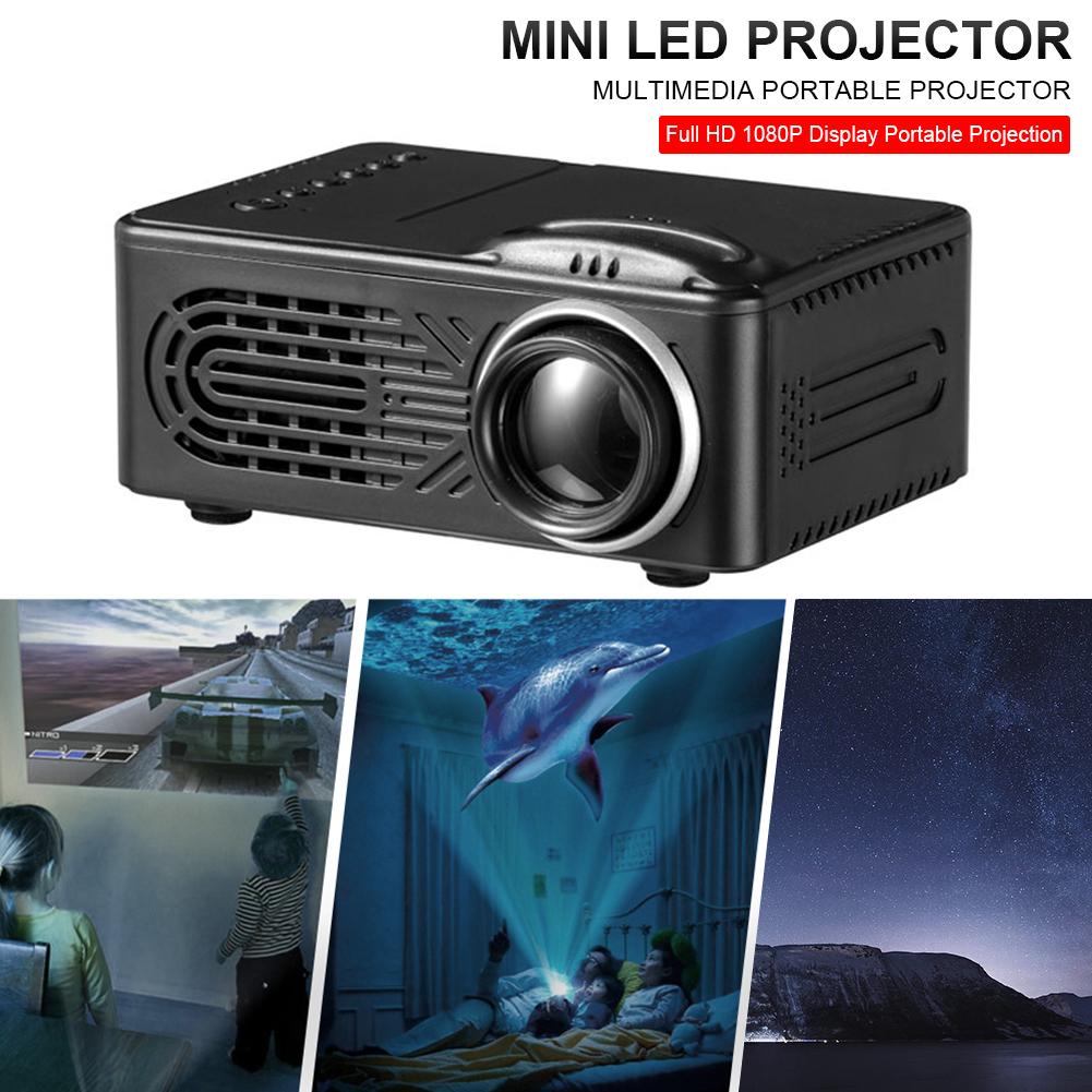Mini LED Projector Portable HD 1080P Multimedia Home Cinema Theater Video Projector , Wireless Sync Display For Phone