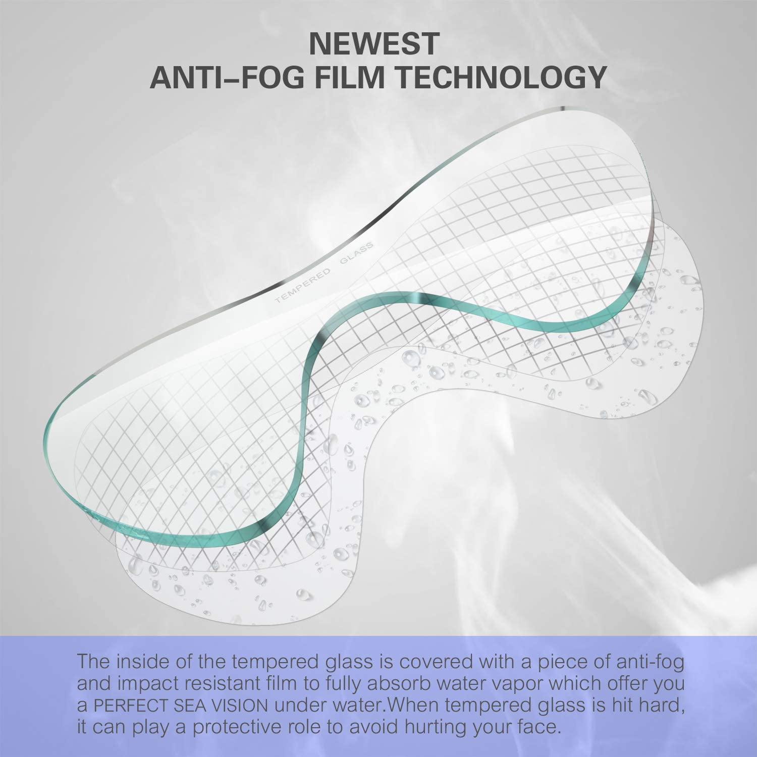 Duikbril Snorkel Set Met Waterdichte Draagtas Snorkelen Masker Met Slagvast Panoramisch Gehard Glas Zwemmen Volwassen
