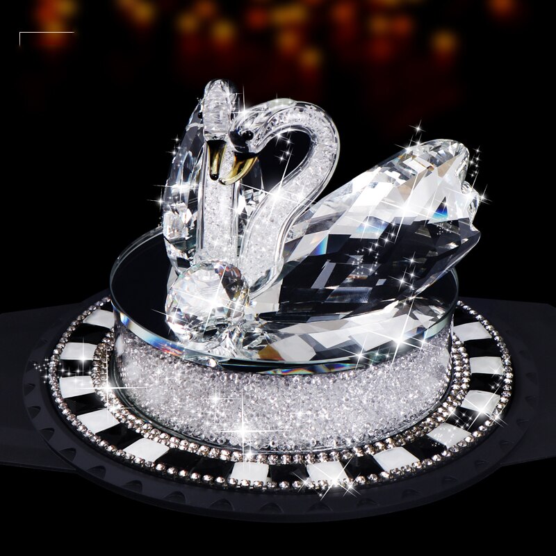 Krystallsvan bil ornament dekorasjon interiør bil parfyme kjøretøy dashbord ornament fødselsdag til kvinnelige jenter