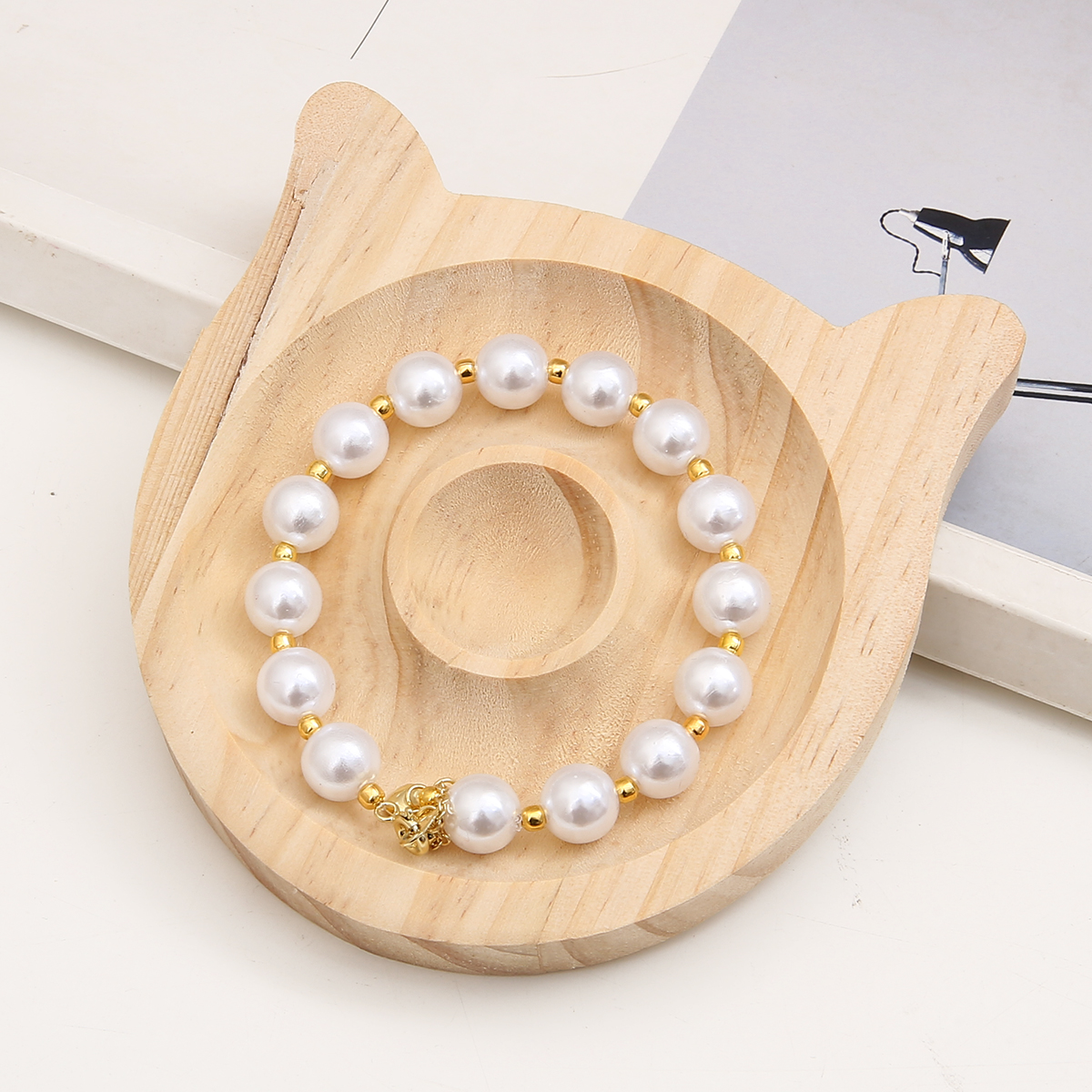 Houten kralen ontwerpbord Geschikte armband displaystandaard voor het maken van sieraden Kettingen Ambachten Lade Praktische display: green