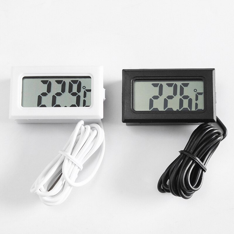 Waterproof LCD Digital Thermometer Aquarium Electronic Precision Fish Tank Temperature Measuring Tool with Probe Hygrometer^9