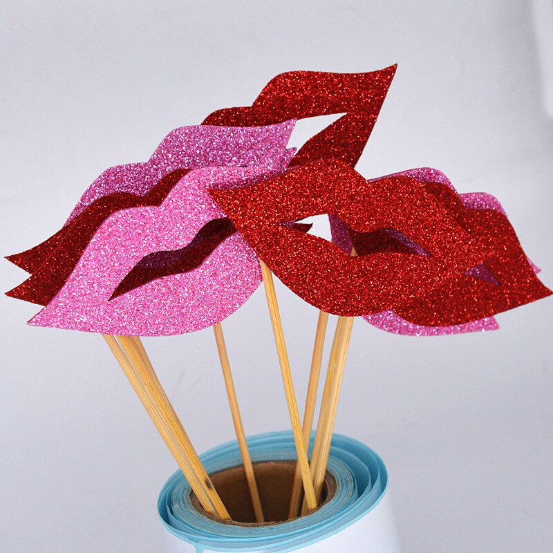 Pink Red Lip DIY Photo Booth Props on A Stick Party Decoration Photobooth Party Birthday Wedding