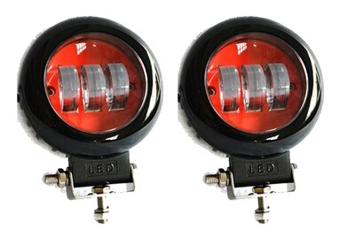 Yait-faro LED antiniebla para coche, 2 uds., 4,5 pulgadas, 30W, 4x4, 4WD, ATV, UTV, SUV: Red Round