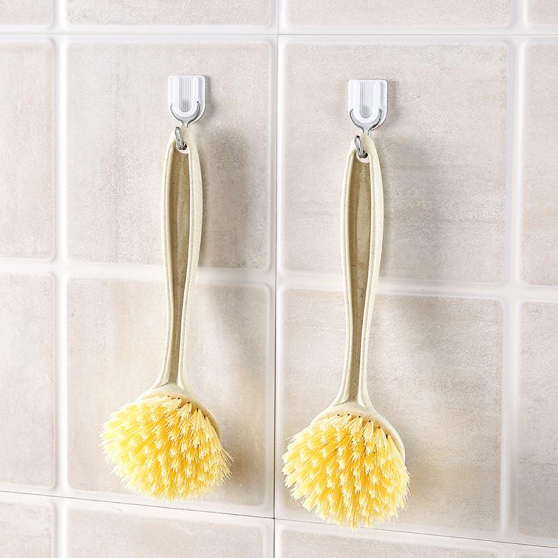 Handheld Cleaning Brush Long-handled Washing Dishes Brush Pot Can Cleaning Brush Kitchen Multifunction Brush