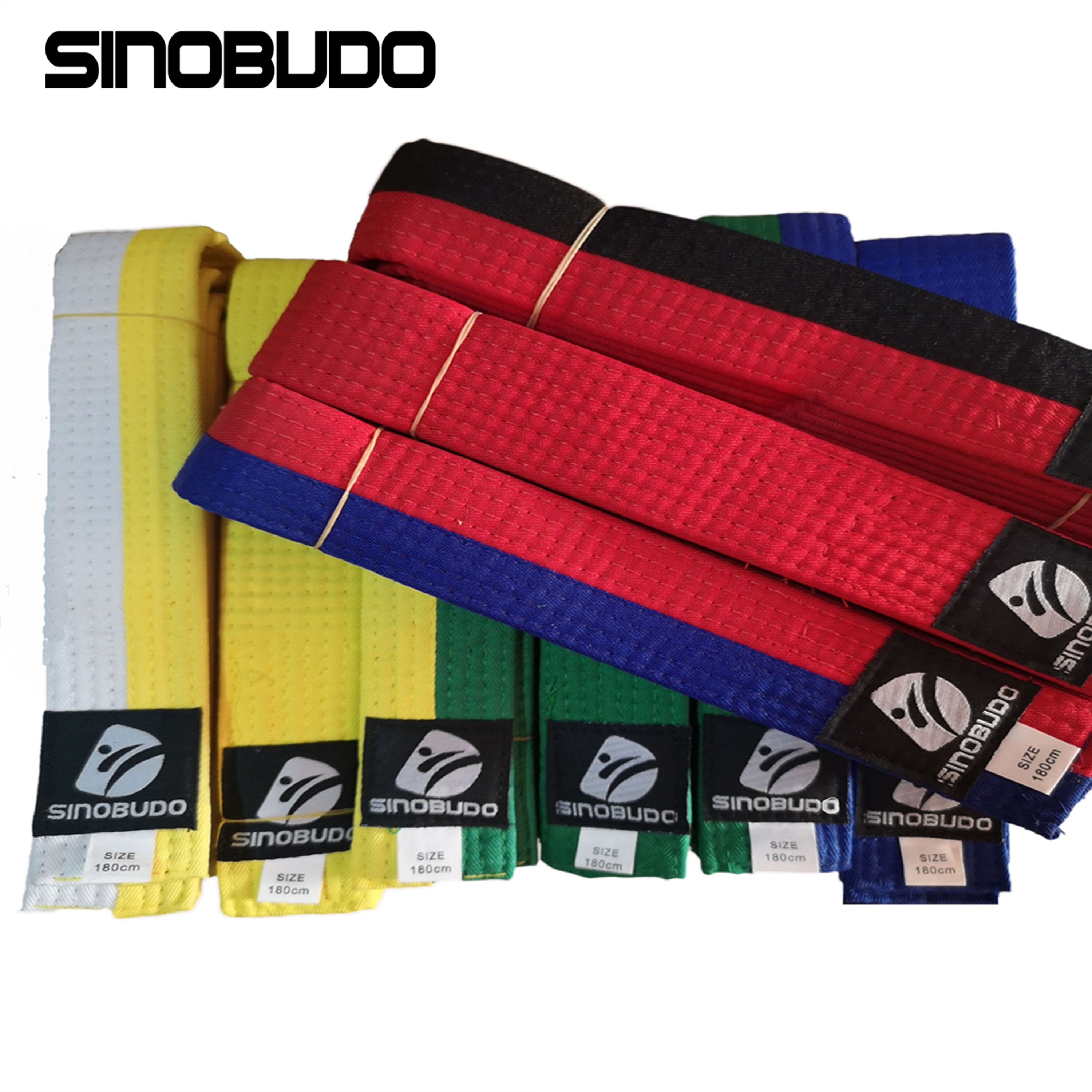SINOBUDO2019-Cinturón de Taekwondo WTF para artes marciales, accesorios de uniforme de Karate y Judo, cinturón de carretera de algodón de , 1,8 M, 2,6 M
