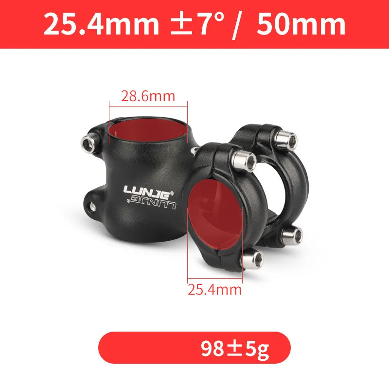 Ultrakevyt polkupyörän ohjainkannatin mtb maantiepyörän ohjainkannatin 25.4/31.8mm alumiininen maastopyörän ohjainkannatin ohjaustanko 7 astetta 60/70/80/90/100mm: Valkoinen