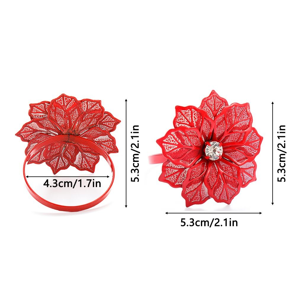 Restaurant Kitchen Gadgets Party Supplies Christmas Ornament Napkin Buckle Napkin Rings Table Decoration Towel Holder