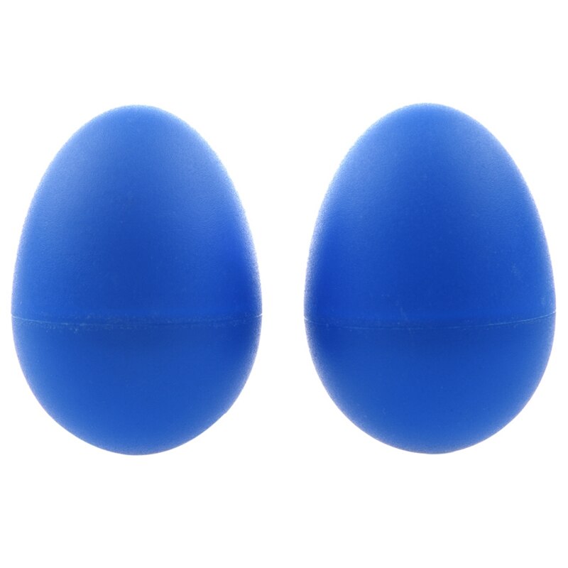 -2 par plastisk percussion musikalsk æg maracas shakers rød & blå