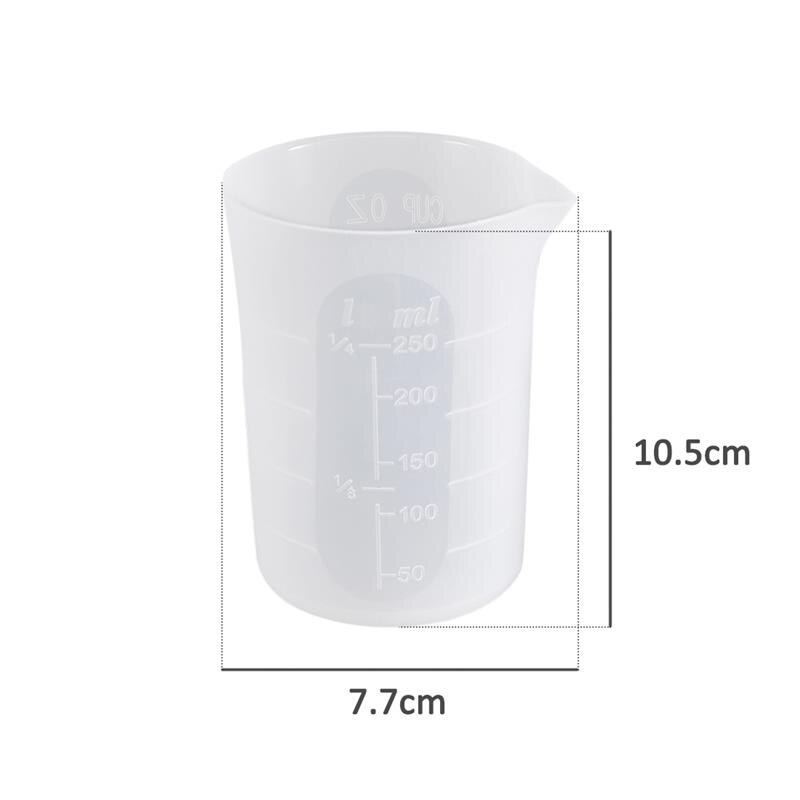 DIY Epoxy Harz Schmuck Werkzeuge Einweg Tasse Messbecher Pinzette Rührstab Für Epoxy Harz Form Schmuck Machen Zubehör: 250ml