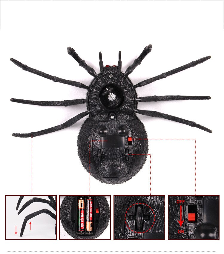 Télécommande araignée effrayant loup araignée Robot réaliste nouveauté blague jouets enfant créativité décoration blagues blague Spielzeug