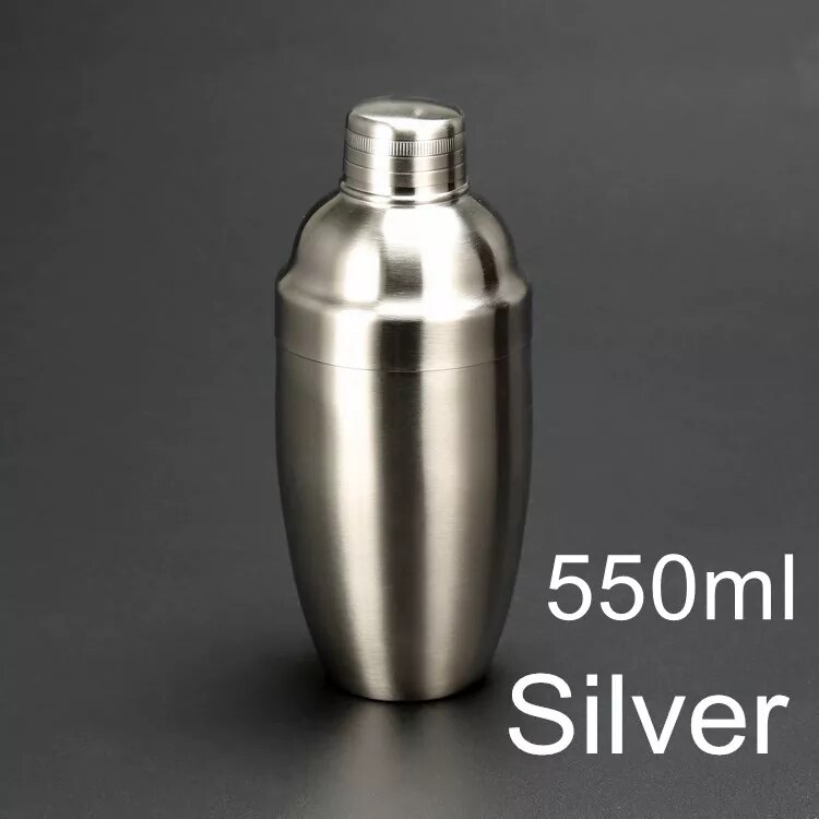 1pc 500ml Stainless Steel Cocktail Shaker Cocktail Mixer Wine Martini Drinking Japanese Style Shaker Party Bar Tools: Pink
