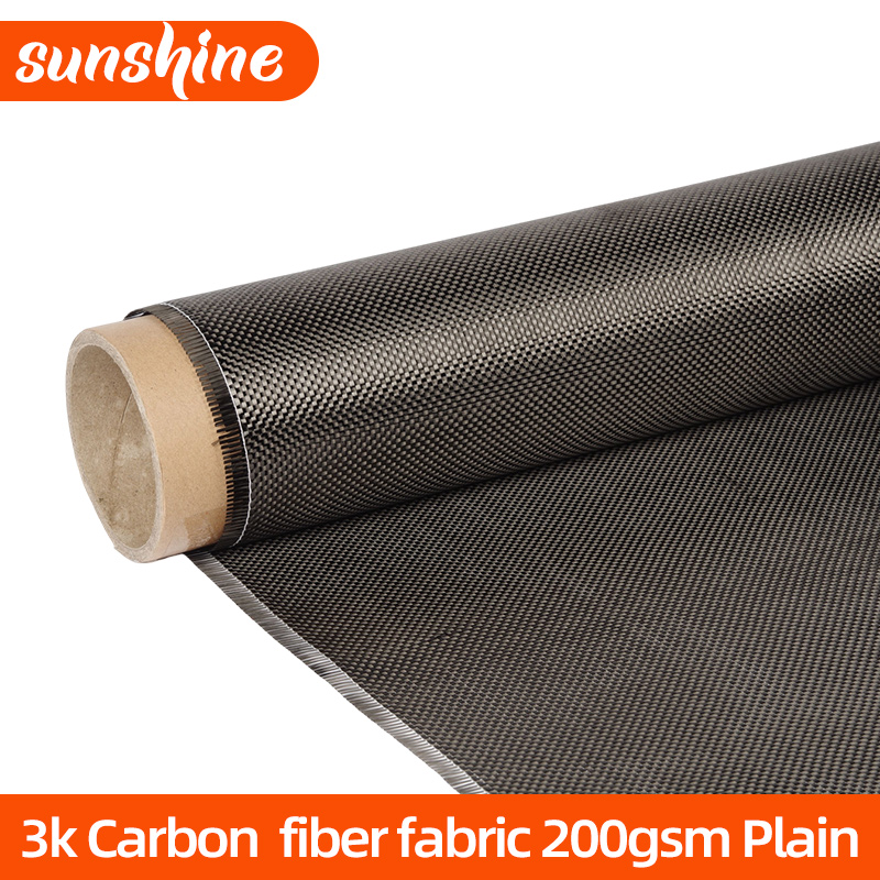 Carbon Fiber Stof Doek 3K 200g/m2 Plain Weave 1m lengte