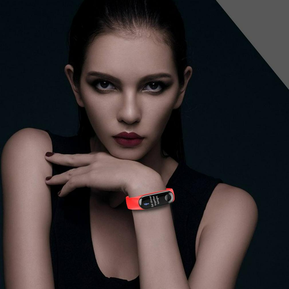 Misuratore di pressione sanguigna M3C Braccialetto Intelligente Di Misurazione della Frequenza Cardiaca Pedometro Impermeabile e resistente tutto'usura sport Braccialetto per androide Mela