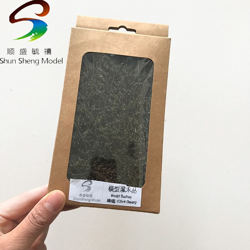 Products DIY Model Bush HO scale minitary Model grass scene landscape different colors For Model: Olive Green