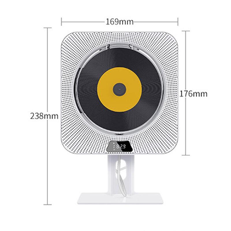 Wall Mounted Bluetooth CD Player With Remote Display Bluetooth Function CD Player Supports Mp3 Wma Vcd Dvd Format English Learn