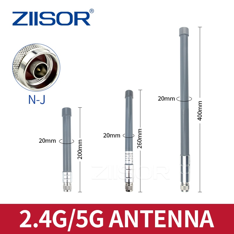 Antena Wifi para exteriores de 2,4 GHz y 5,8 GHz, antenas 5G de fibra de vidrio macho de doble banda N, extensor Wifi para punto de acceso, enrutador de 2,4 GHz