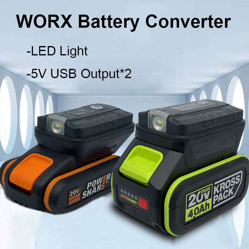 WORX convertitore batteria convertitore di ricarica per telefono cellulare caricabatterie portatile multiuso
