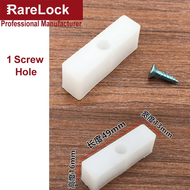 4pcs Window Sliding Door Stop Block for Home Security Bathromm Accessories Furniture Hardware DIY Rarelock MS533 i: 1 Hole White 16mm