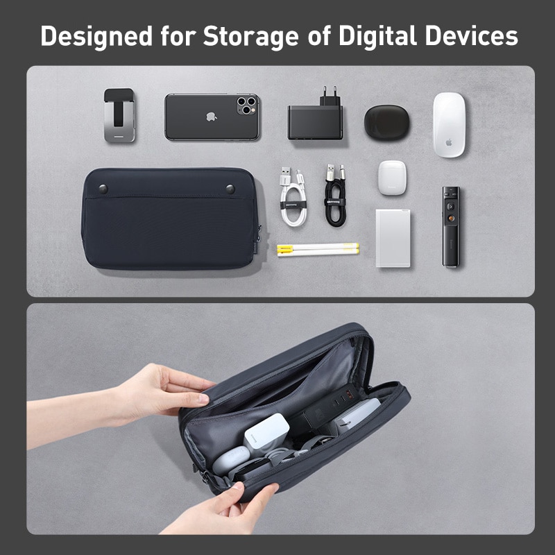 Baseus Draagbare Digitale Opbergtas Usb Gadgets Kabel Organizer Bag Draden Charger Case Hoofdtelefoon Reizen Accessoires Organizer