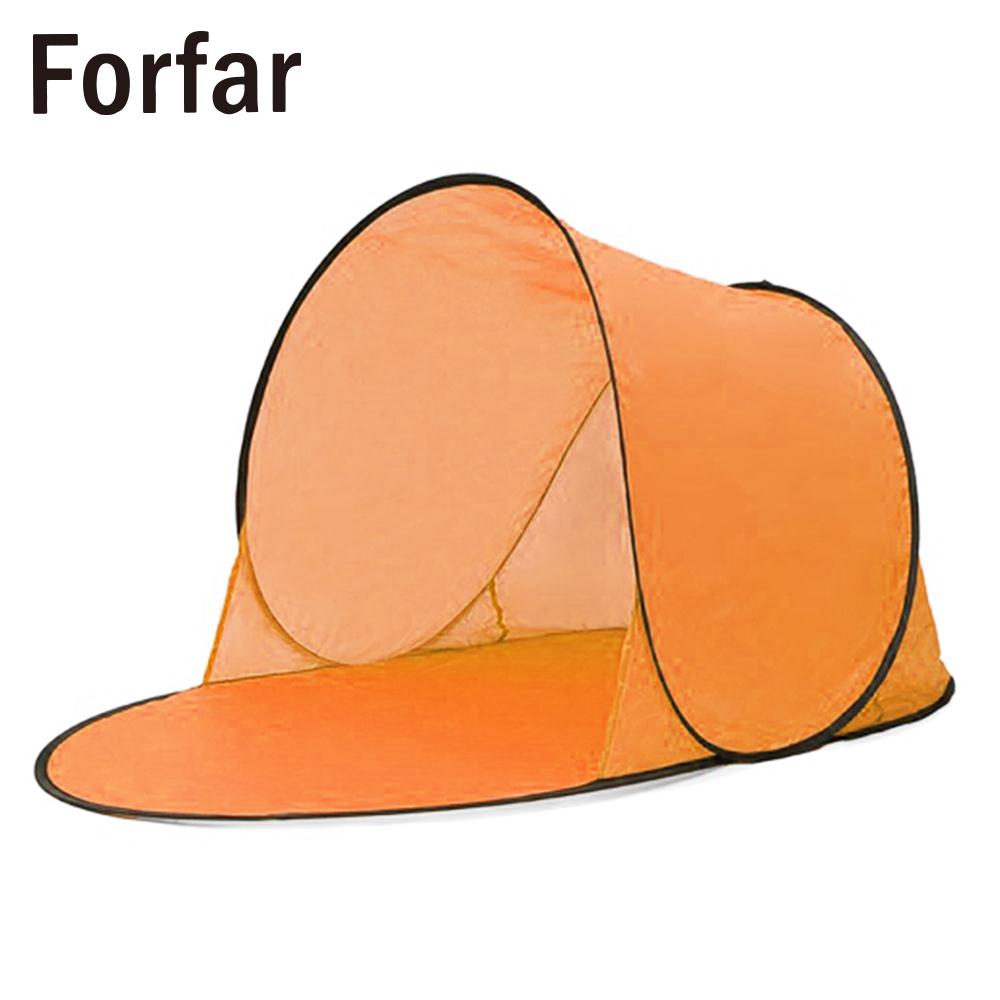 Uv beskyttelse camping telt strand telt vand udendørs vandreture holdbar behagelig: Orange