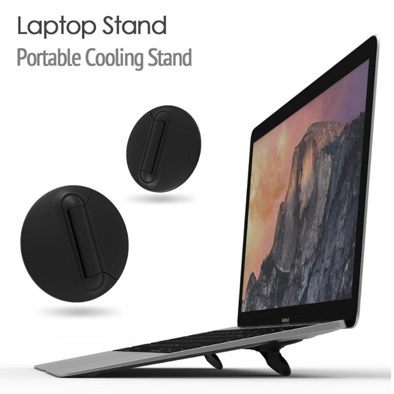 1 Paar Laptop Stands Universal Zwart Mini Abs Draagbare Warmteafvoer Notebook Computer Cooling Pads Base Houder Voor Macbook
