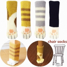 Chaussettes couverture patte protecteur chat Table chaise meubles coussinets sol laine jambe tricot