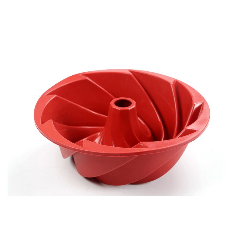 Grote Spiraalvorm Siliconen Bundt Cake Pan 10-Inch Bundt Cakevorm Pan 3d Gecanneleerd Cakevorm Vorm Brood bakkerij Bakken Tools