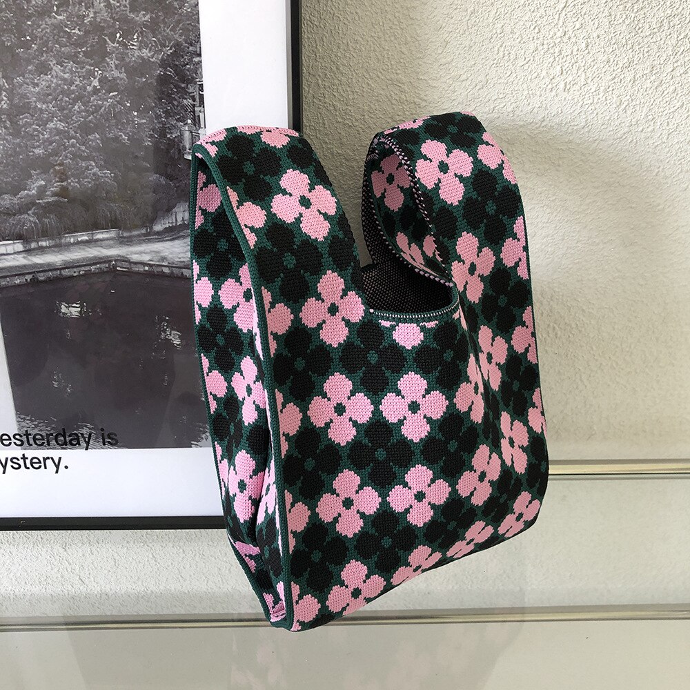 Mode Breien Pols Tas Vrouwen Handtas Handgemaakte Touw Geweven Clutch Purse Tote Shopper Tassen Voor Vrouwen 2022 Vrouwelijke: 3
