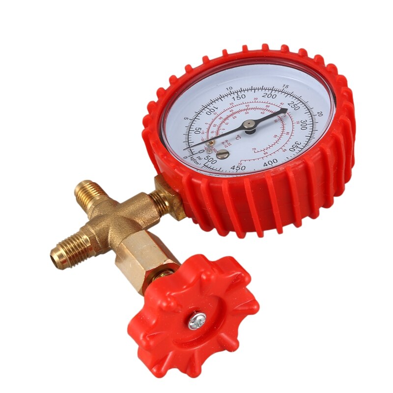 Refrigerant Pressure Gauge Air Conditioning Recharge Pressure Gauges Manifold Gauge Manometer Valve for R12 R502 R22 R410 R134A