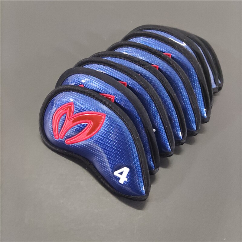 9 Stuks Golf Iron Covers Set Crystal Pu Leather Bunny Stijl Water Proof 5 Kleuren Headcover