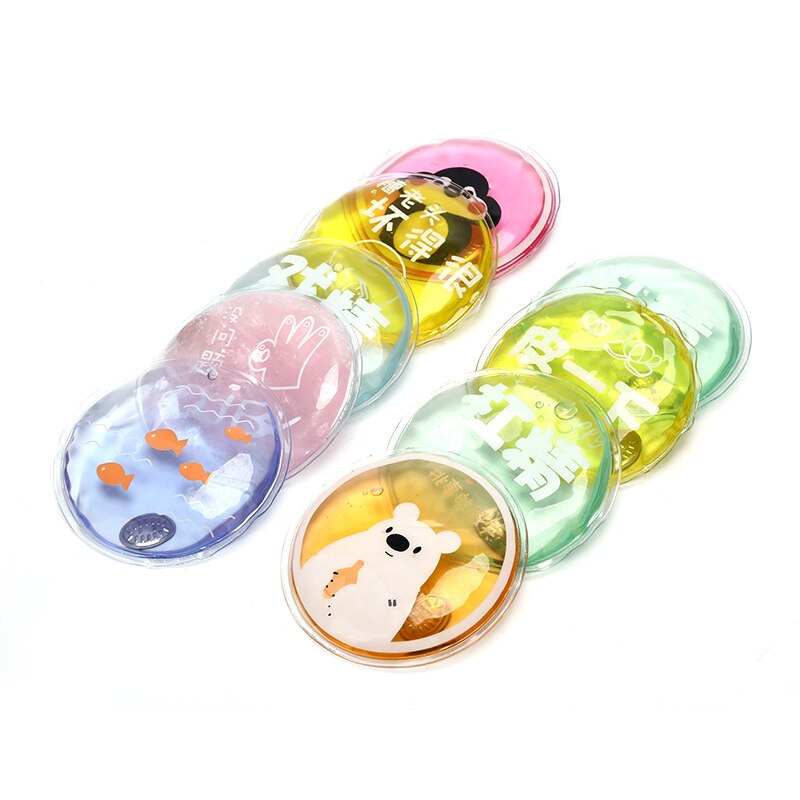 Transparent Mini 1PCS Winter Reusable Gel Hand Warmer Cute Funny Word Print Instant Heating Pack Warmer