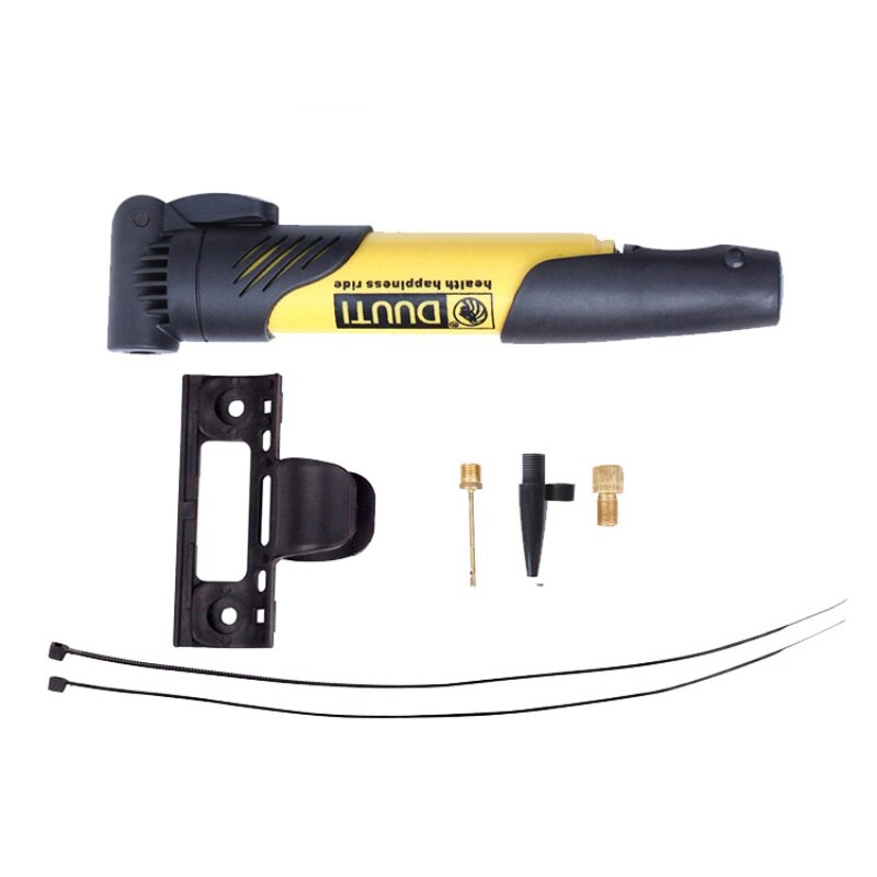 Mini Plastic Bicycle Pump Bicycle Tire Inflator Accessories Mountain Bike Road Bike Portable High-intensity Circulation Pump: yellow