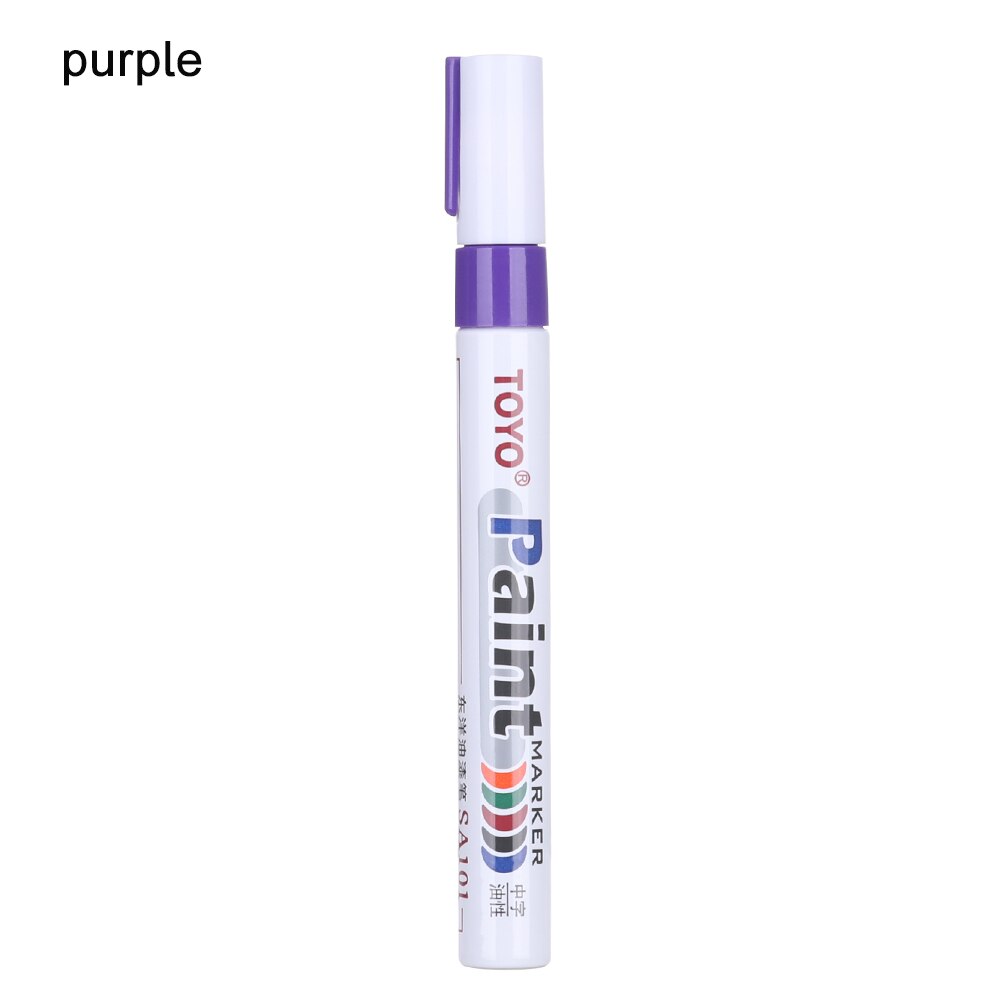 1PC Car Tyre Tire Permanent Paint Marker Pens Oily Markers Scratch Repair Multifunction Applicator Tool Touch Up Pen: Purple