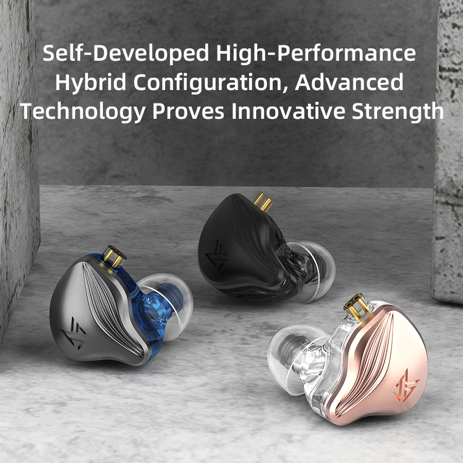 KZ ZEX Metal In-Ear Koptelefoon - Elektrostatische Dynamische Hi-Fi Stereo Bas Muziek Oordopjes met Mic