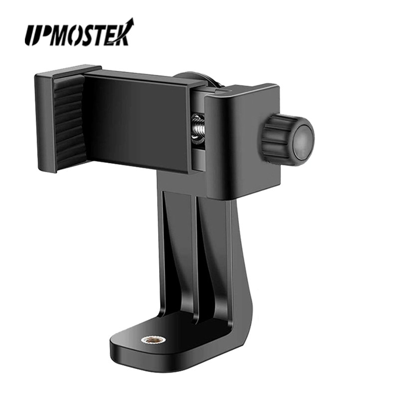 360 Rotatable Mobile PhoneTripod Mount Bracket Holder Adapter Clip Vertical Adjustable Clamp Stand for Iphone Xiaomi Samsung