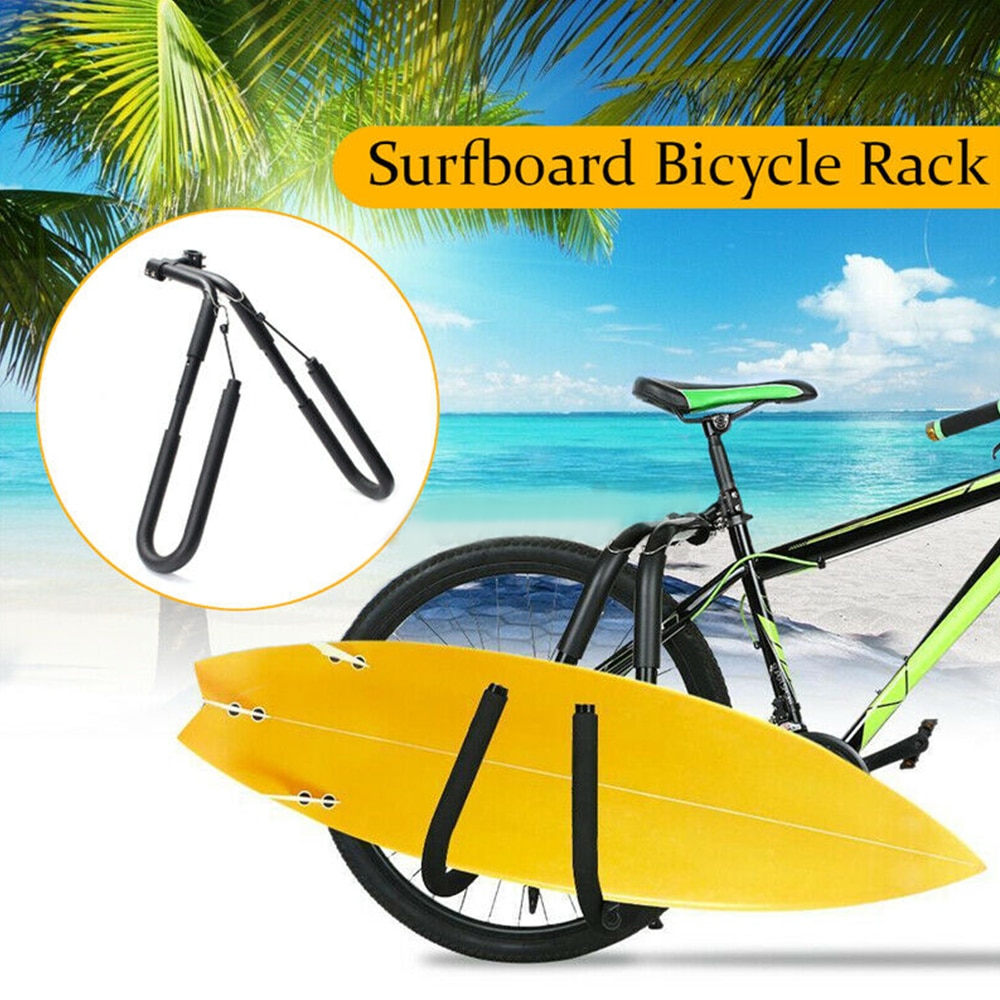 Bärbar surfbräda wakeboard cykelställ cykelsurfbärare fäste till stolpar praktiska surfbräda cykel sida hållare ridning