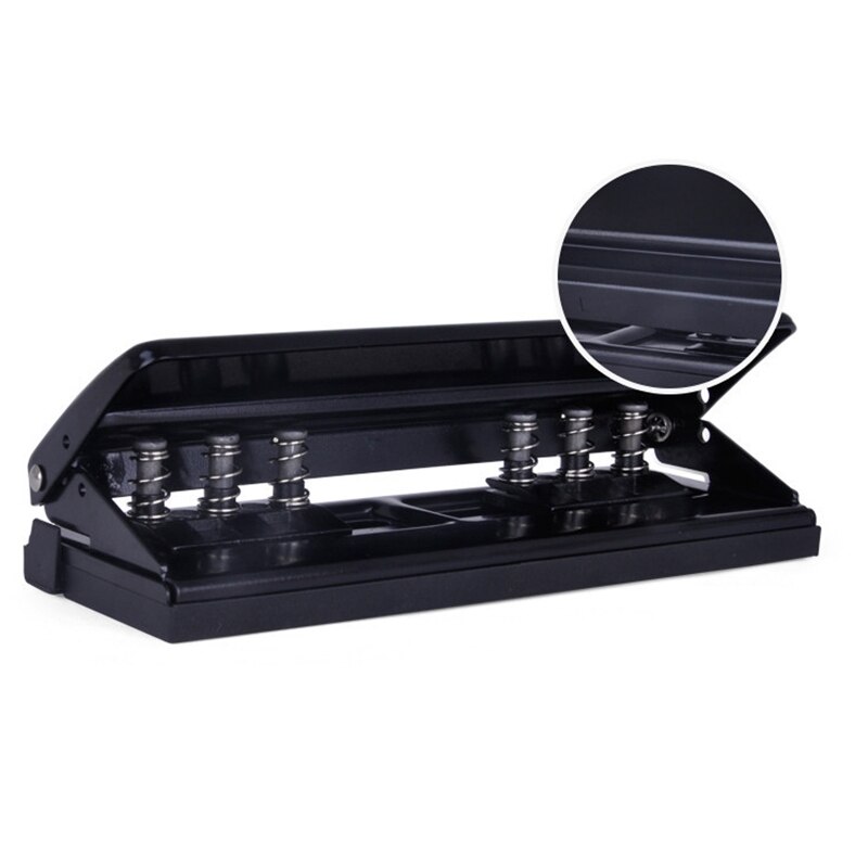 6 Hole Punch Loose-Leaf Standard Puncher Paper Adjustable Stapler Home Office Binding Supplies Student Stationery Equipment