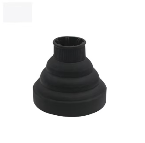 Difusor de secador de pelo de silicona, cubierta de herramienta de salón, resistente a la temperatura ajustable, secador de pelo de secado por dispersión, Universal escalable: Caqui oscuro