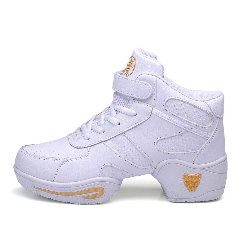 Buty do tańca kobieta panie nowoczesny miękka podeszwa Jazz trampki skórzane oddychające lekkie kobiece taniec Fitness Sport