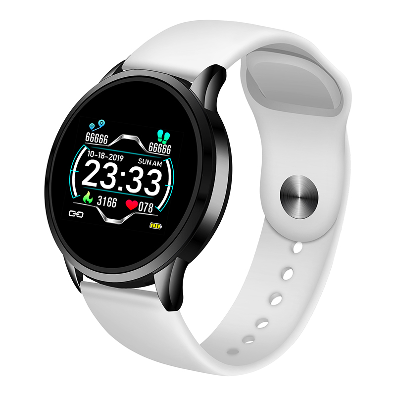 LIGE Neue smart wach frauen männer wasserdichte sport smartwatch Herz rate monitor blutdruck funktion Schrittzähler Fitness tracker: Black white