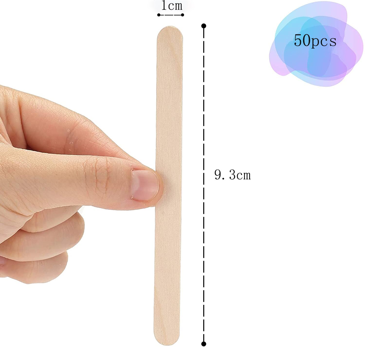 50pcs Popsicle Sticks Natural Wooden Pop Popsicle Sticks 9.3cm Length Wood Craft Ice Cream Sticks Popsicl Accesorios