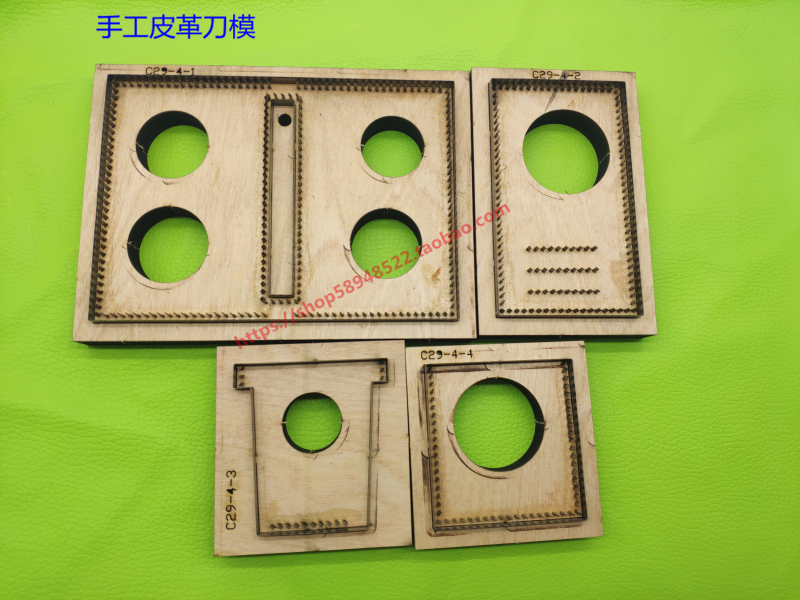 Handmade leather knife zipper card cutter