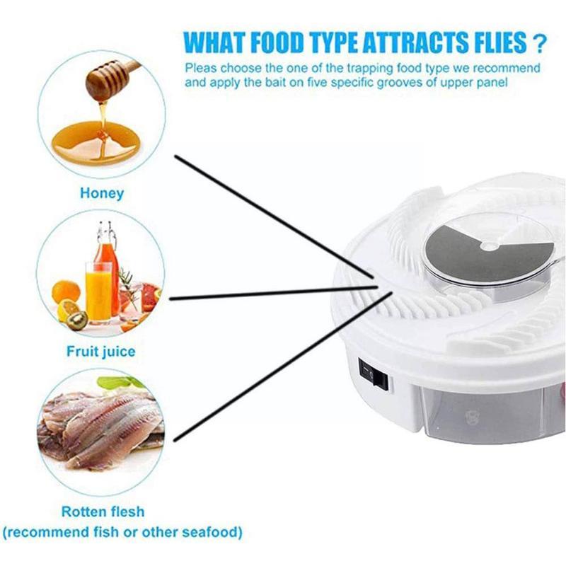 Huishoudelijke Elektrische Vliegt Vangen Huisvlieg Mute Roterende Val Flycatcher Automatische Usb Vliegen Muggen Killer E9G1