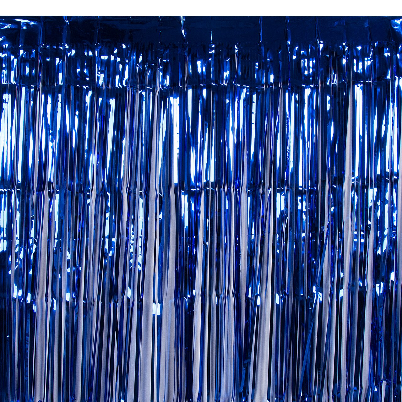 Metallic franje gordijn feestfolie kerstversiering bruiloft decoratie achtergrondfolie regengordijn kerstversiering: Blauw
